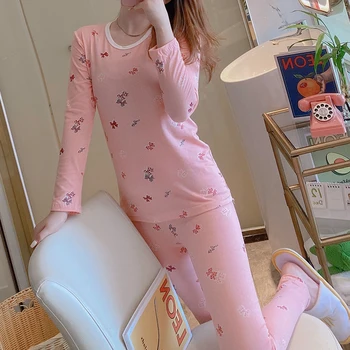 

Thermal Underwear Sets Women Warm Underwear Modal Stretch Sanpdex Long Johns Set Female Thermal Pajamas Home Clothes