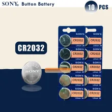 10 шт./лот SONY оригинальный cr2032 кнопочный аккумулятор 3 в монета литиевая батарея для часов пульт дистанционного управления калькулятор cr2032