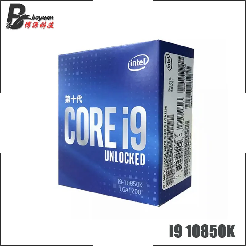 Процессор Intel Core i9-10850K i9 10850K 3 6 ГГц десять ядер 20-поточный ЦПУ L3 = 20M 125W LGA 1200