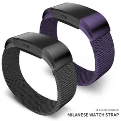 Миланская петля ремешок для Fitbit Charge 2 Смарт часы браслет S L Металл Нержавеющая сталь Магнитная Pulseira спортивный браслет