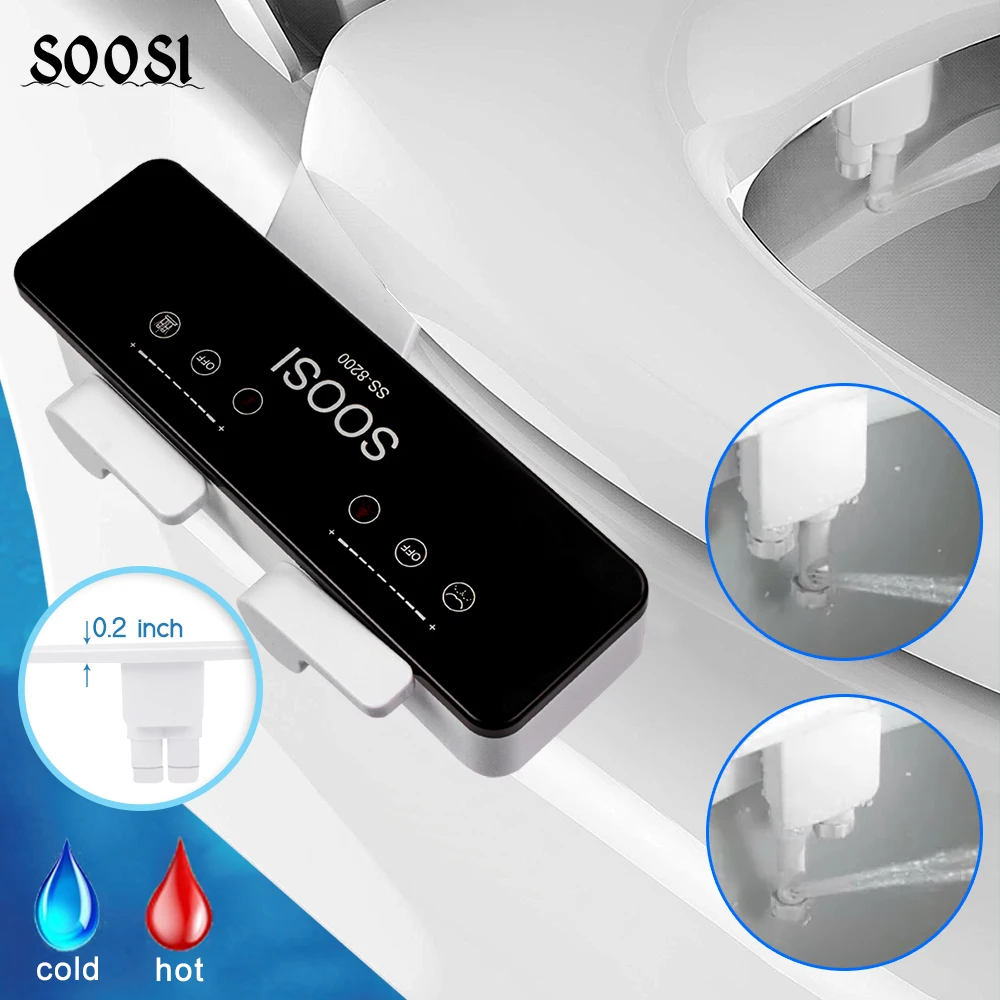 Skup Ultra cienka, elektromechaniczne bidet z deską sedesową załącznik podwójnej dyszy opryskiwacza świeżej wody Spray do higieny osobistej