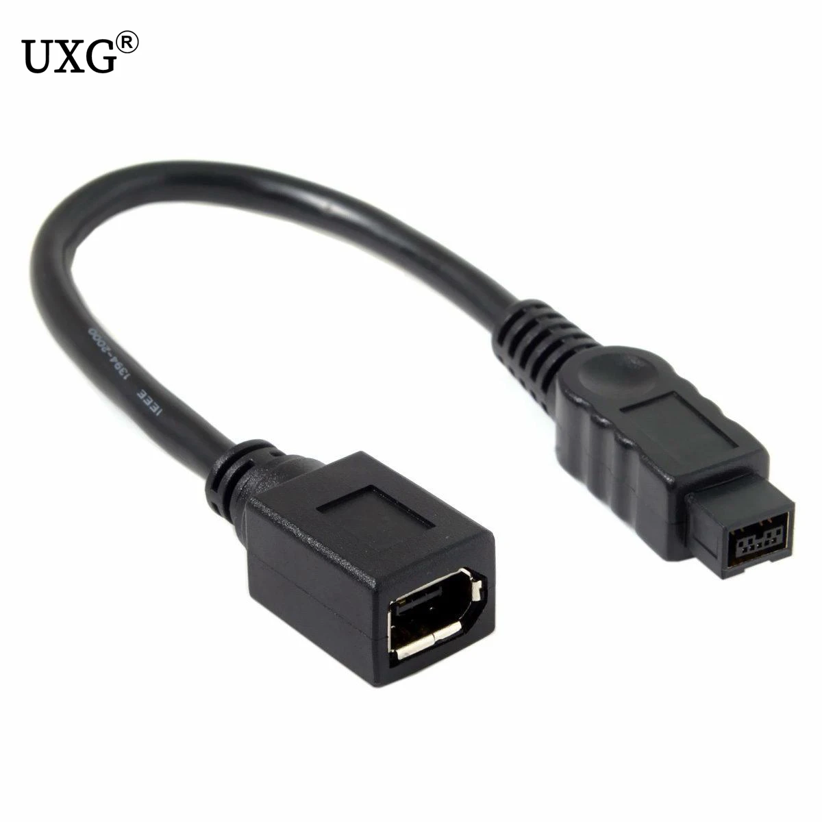 20cm Black Ieee 1394 6pin Female To 1394b 9pin Female Firewire 400 To 800 Cable Adapter To
