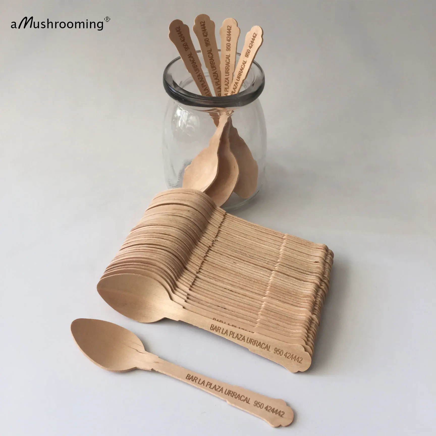 Disposable Spoon Laser Spoons Personalized Espresso Spoon for COFFEE