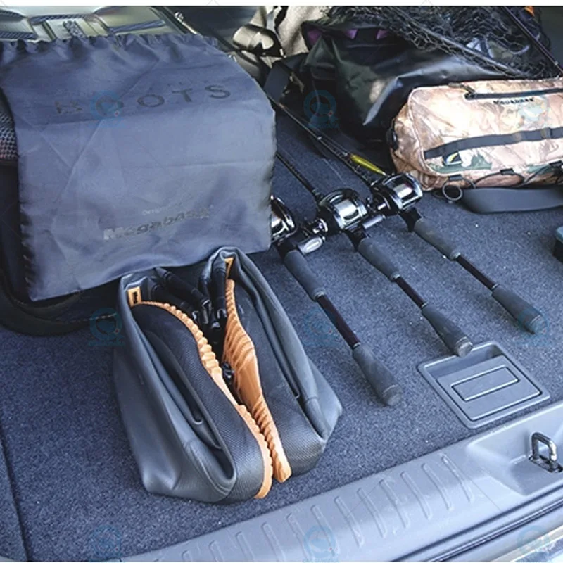 JAPAN Megabass MOBILE FLEX BOOTS REAL CAMO flex rubber portable elastic stored compactly Free pouch fishing boots