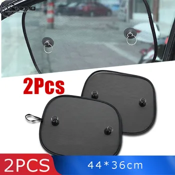 

Vehemo 2 Pcs Black Mesh Car Sun Shades Rear Sunshades Cover Shield Screen UV Protection