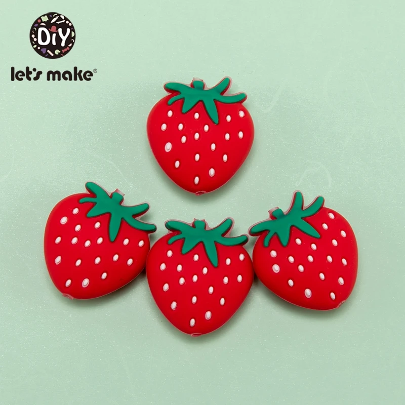 strawberry teething toy