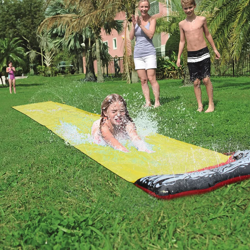 Lawn Water Slides 16ft Silp Slide with Spraying for Kids Boys Girls Children Garden Play Swimming Pool Games Outdoor Party Toys 3