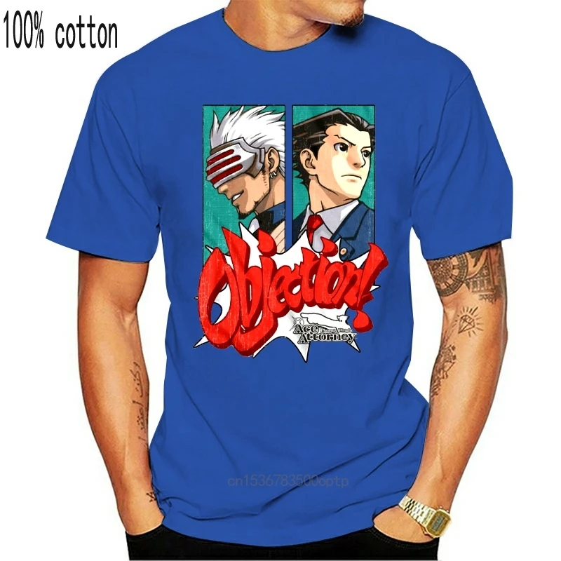Ace Attorney T-Shirt Phoenix Wright Objection White Tee | Женская одежда