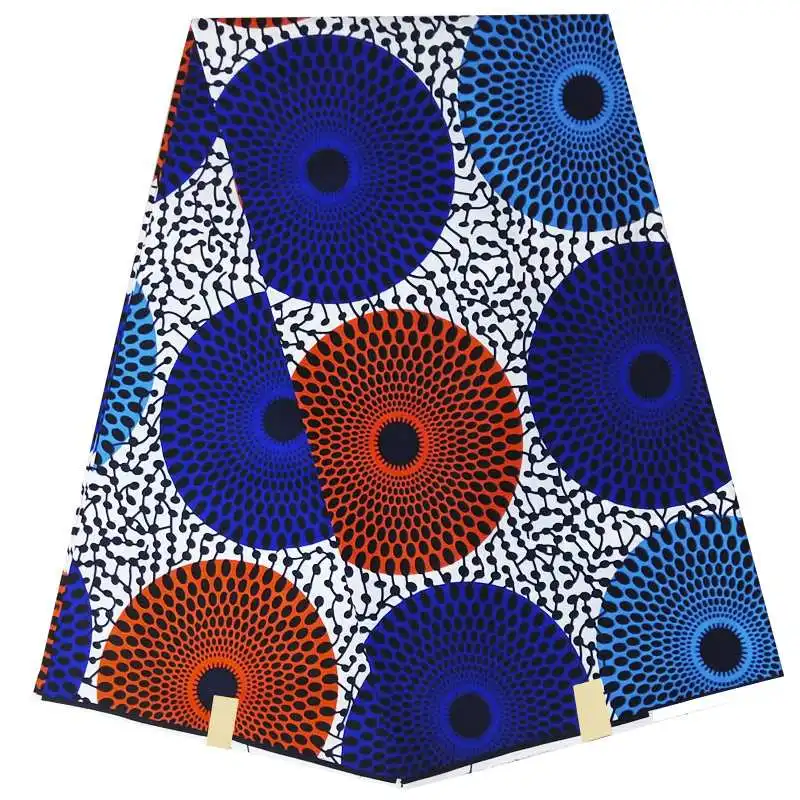 Большой Круг Дизайн Анкара настоящий воск принт Нигерия хлопок африканская вощеная ткань принтом высокое качество для женщин платье часть 1