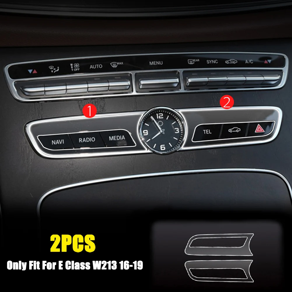 Для Mercedes Benz C E GLC класс W205 W213 X253 Автомобильный Центр управления AC экран Кнопки часы настольные часы мембрана Защитная пленка - Название цвета: 4