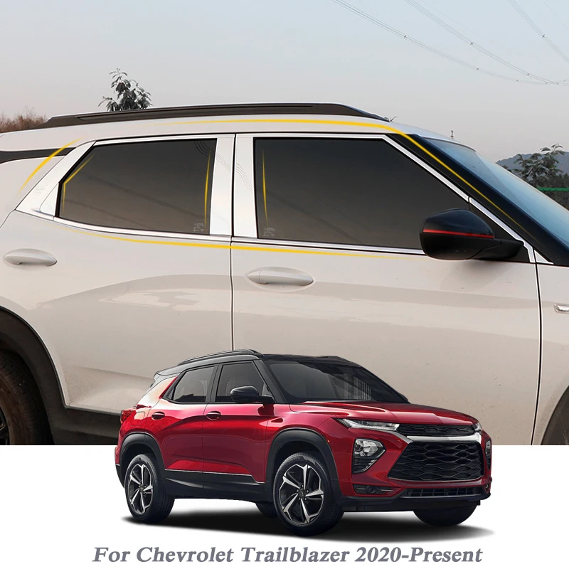 

Car Styling Column Sticker For Chevrolet Trailblazer 2020-Present Window Trim Cover Exterior Body Decoration Exterenal Accessory