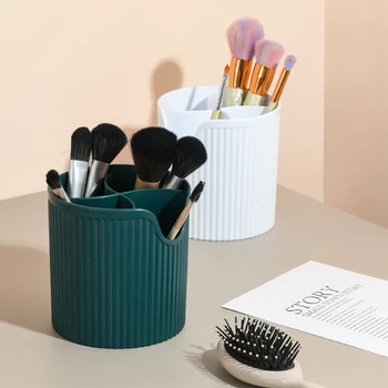 

Durable Plastic Desk Cosmetic Storage Box Lipstick Brushes Holder Organizer Storage Case Make Up Tools New