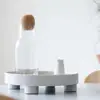 Cutelife Ins Nordic Plastic Round Storage Tray Tableware White Ring Tray Decorative Jewelry Desktop Wedding Kitchen Serving Tray 3