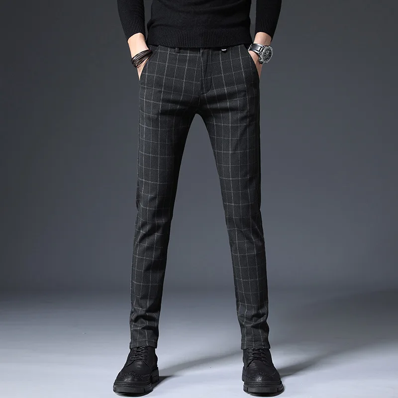 

2019 Autumn And Winter New Style Plaid Three-Color Casual Pants 28-38 Yards 865 #