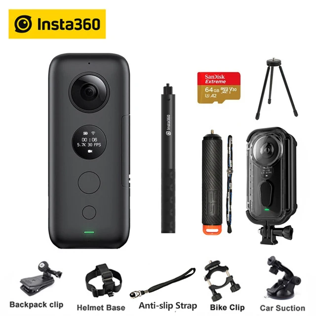 Insta360 One X Экшн-камера VR 360 панорамная камера для iPhone x xs Android 5,7 K видео 18MP невидимая селфи-палка Insta 360 - Цветной: add new venture case