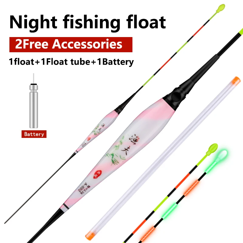 

1PC Luminous Fishing Float+1 CR425+1 Float Tube Shallow Water Buoy Electric Float Vertical Bouy Nano Float Tackle Accessories