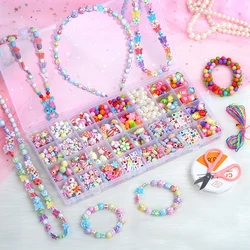32 perles d'espacement pour enfants, jouets créatifs et amples, fabrication artisanale, Kit de bijoux, cadeau pour filles 
