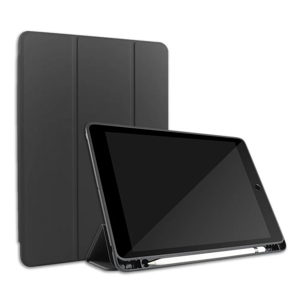 50 # для iPad 7th 10.2in 2019 Wake/Sleep силиконовый + кожаный чехол 1th Pencil Holder Для | Компьютеры и