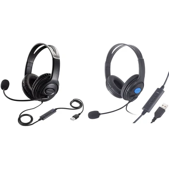 

Telephone Traffic Headset USB Wired Headset Gaming Computer Learning Headphone Adjustable Microphone Volume
