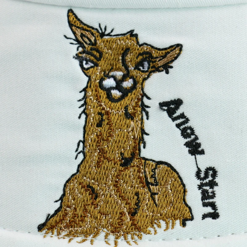 FOXMOTHER New Fashion Cute Black White Alpaca Animal Print Bucket Hats Summer Fishing Caps Sun Women Ladies 2020