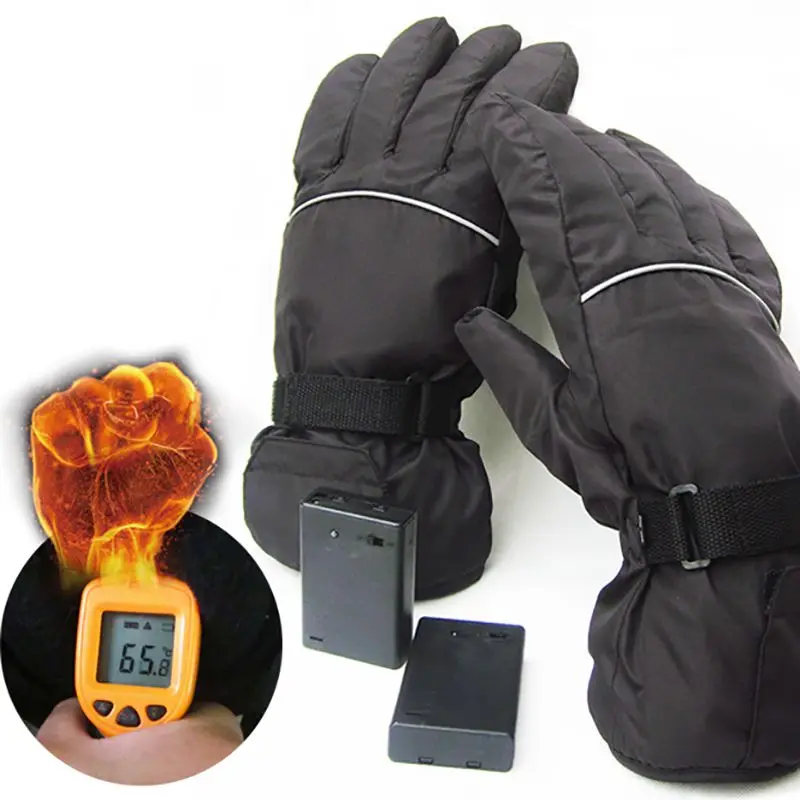 Новинка, 1 пара, модернизированные перчатки с электрическим подогревом, 4,5 в, электрические перчатки для катания на лыжах, ветрозащитные теплые перчатки, мотоциклетные лыжные перчатки