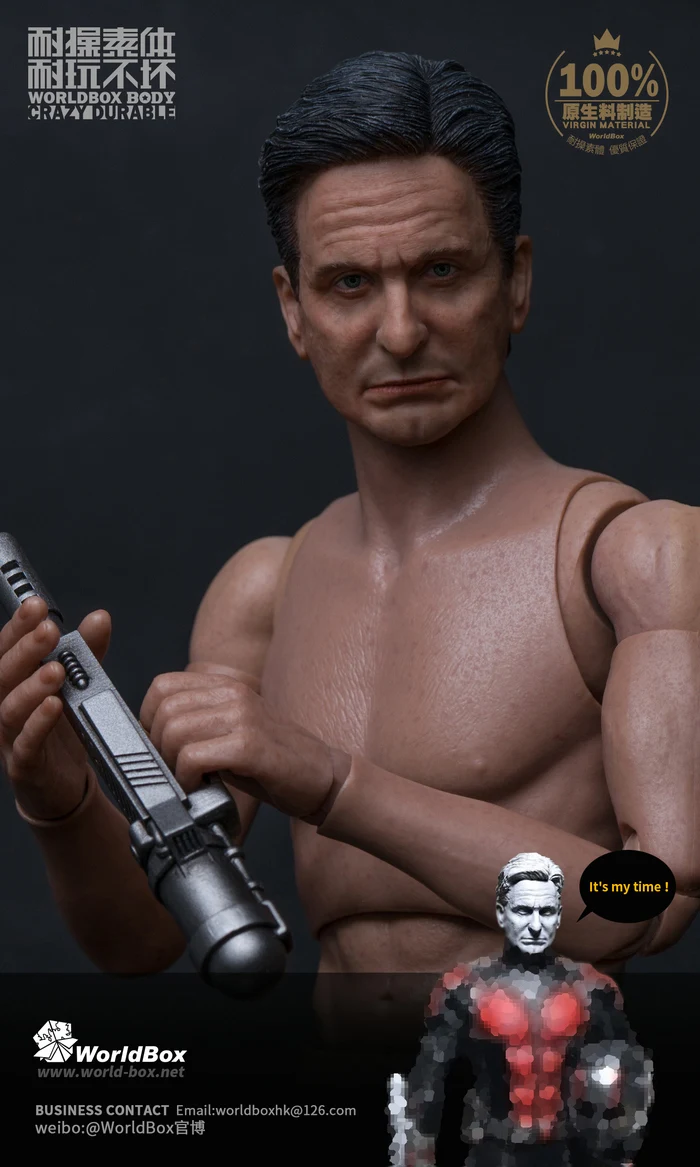 Worldbox AT023 Male Narrow Shoulder Durable Body Old Micheal Douglas 1/6 Figure 