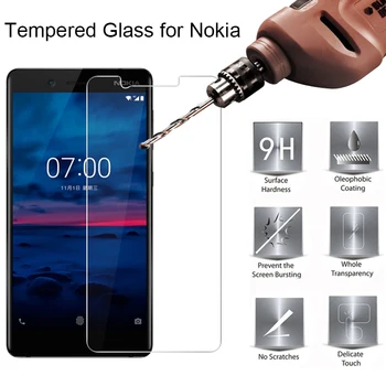 Перейти на Алиэкспресс и купить 9H HD закаленное стекло для Nokia 6,1 Plus 7,1 5,1 2018 Защитная пленка для экрана телефона для Nokia 6 7 5 9 PureView защитное стекло