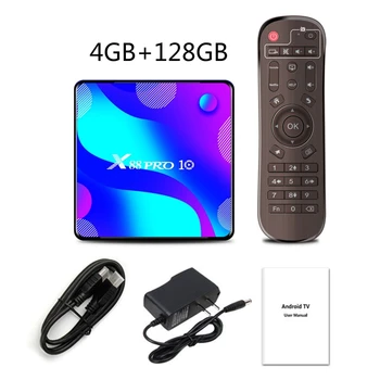 

And roid 10.0 Smart TV Box MAX 4GB RA M 128GB ROM RK3318 Dual Wifi Set Top Box 77HA
