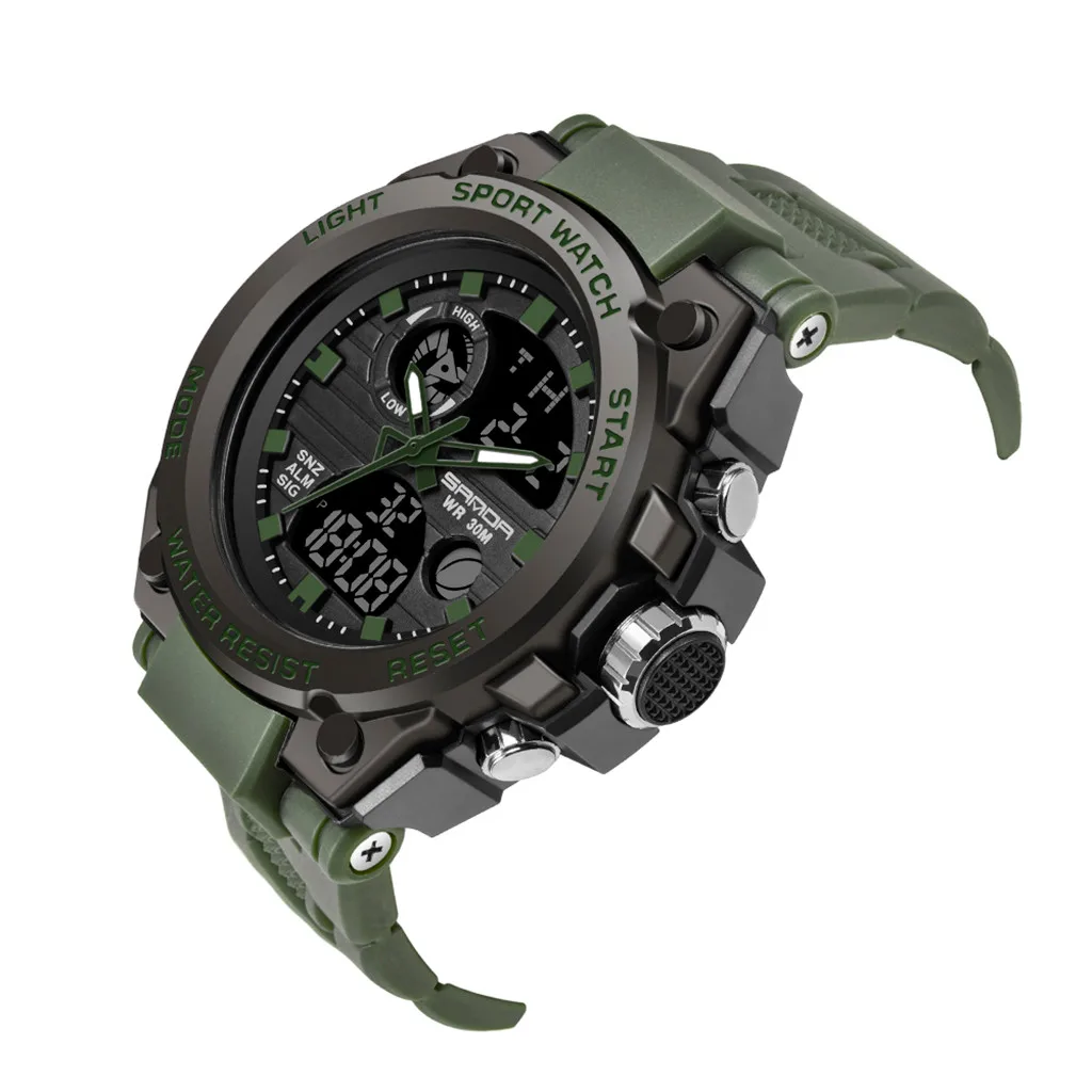 Новые мужские часы, мужские многофункциональные водонепроницаемые цифровые часы, мужские военные уличные спортивные часы, relogio masculino