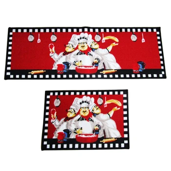 

2pcs/set Washable Carpet Doormat Reusable Home Multifunction Rubber Backing Hotel Kitchen Mat For Floor Non Slip Modern