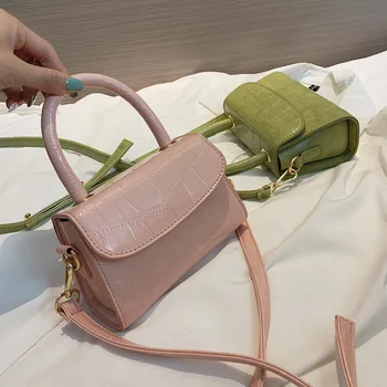 

New Small Bag Female 2020 New Korean Fashion Stone Pattern Small Square Bag Foreign Style Handbag Shoulder Bag