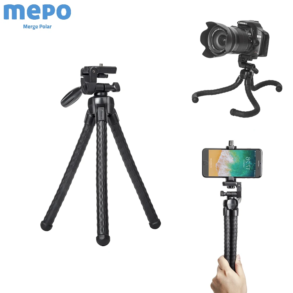 DSLR камера с вращающейся на 360 градусов шаровой головкой, Bluetooth, осьминог, штатив, для улицы, селфи-Палка для смартфона, гибкий монопод, кронштейн