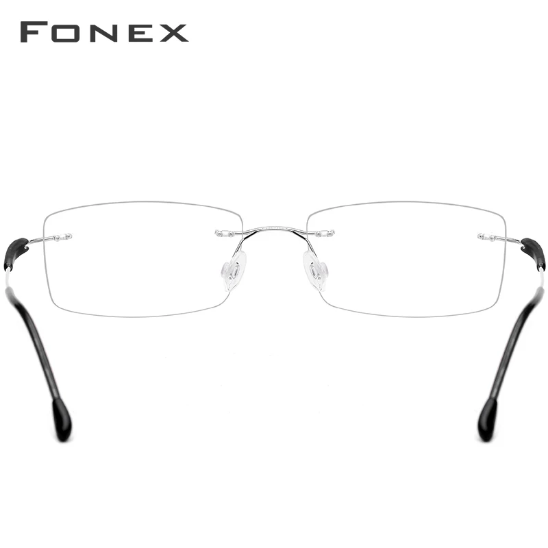Очки FONEX TR90 из титанового сплава без оправы для мужчин и женщин бескаркасная рецептурная оптика Безвинтовые очки оправа 7020