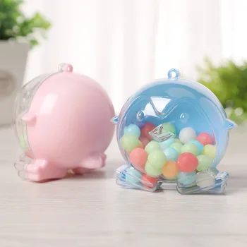 

10pcs/lot Creative Cute Penguin Wedding Candy Box Transparent Plastic Candy Box Wedding Party Birthday Christmas Day Supplies