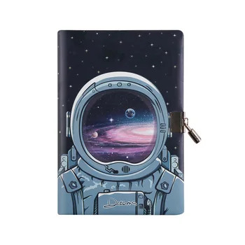 

A5 Diary Notebook Gift Hard Cover With Lock Key Ribbon Bookmark Travel Journal Handcraft Agenda Planner Chic Stationery Students