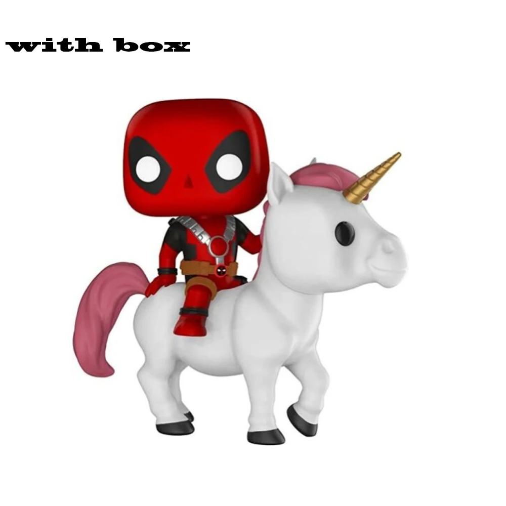 

deadpool on unicorn #36 POP withbox Figures PVC Model Collection Gift