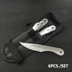 6 pçs/set Ao Ar Livre EDC autodefesa Faca, Ferramentas De Corte, Faca de Frutas, Faca de Acampamento, Tamanho Pequeno Ninja Artes Marciais Adereços