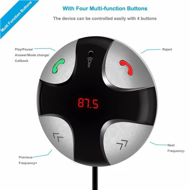 Kinganda Bluetooth беспроводной 4,0 музыкальный приемник 3,5 мм Handsfree автомобильный дополнительный громкоговоритель 8,7