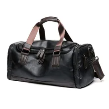 Новинка, мужские Водонепроницаемые кожаные дорожные сумки на плечо, сумки для багажа, Большая вместительная сумка, деловая повседневная кожаная Простая Сумка-тоут для мужчин