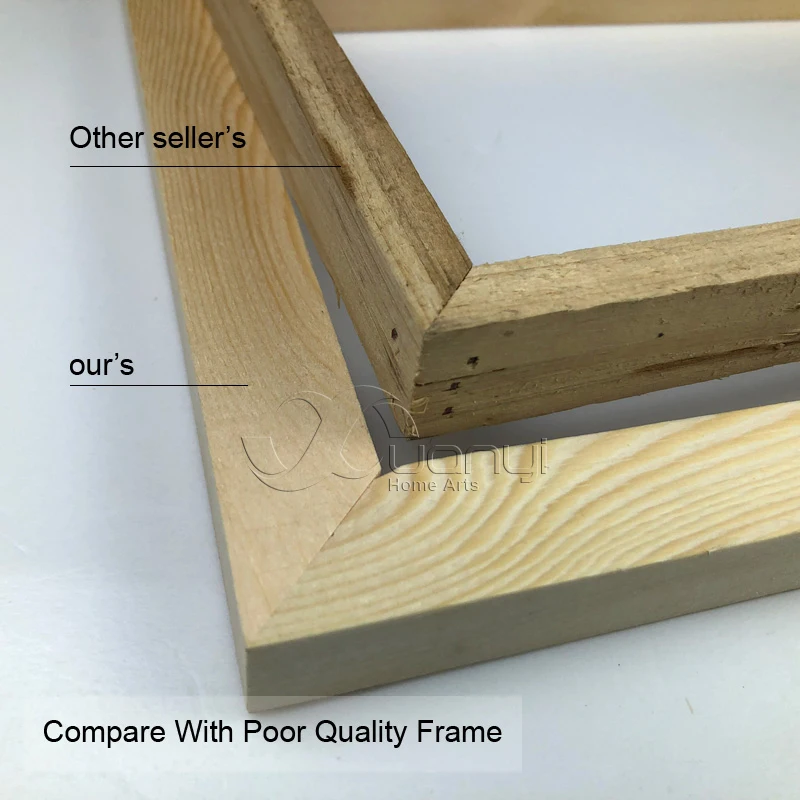 Лучшее качество Натуральная деревянная рамка для холста картина маслом для фото плакат своими руками Внутренняя Рамка