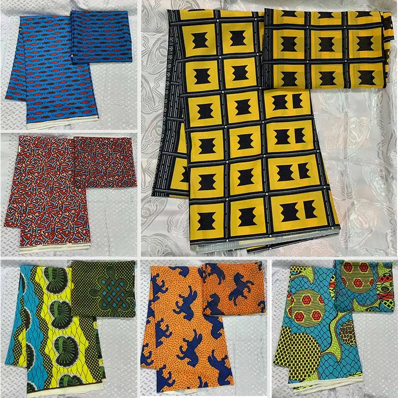 Горячая Gahna Стиль атласная шёлковая ткань с органзы Лента Африканский Воск дизайн! TAN03