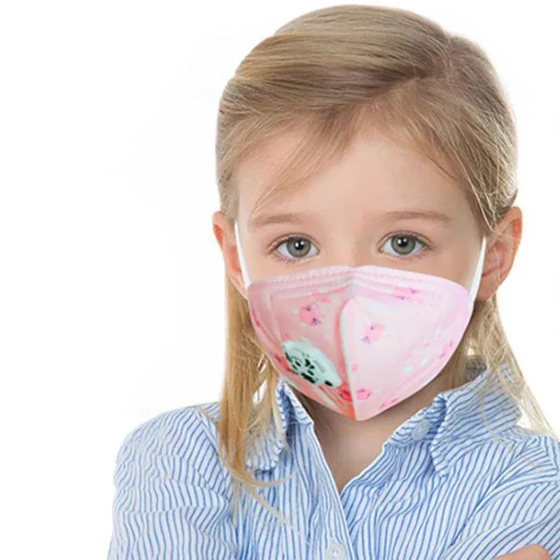 Breath Valve Filter Carbon Children Mask Non-woven Fabric + Meltblown Anti-pollution PM2.5 Haze Face Boys Girls Mouth Masks | Красота и