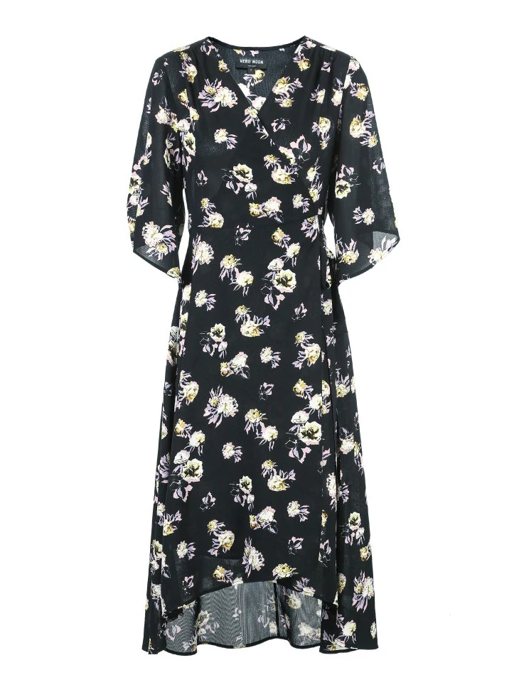 Vero Moda женское платье с цветочным принтом и кружевными рукавами | 31916Z510