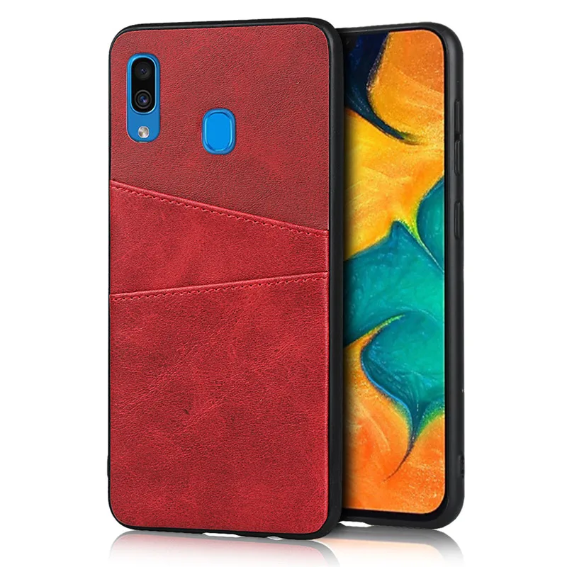 Чехлы на заднюю панель с отделениями для карт Samsung Galaxy A30 A20 защитный облегающий