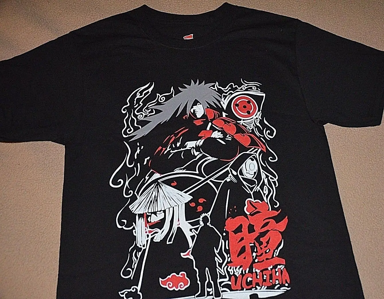 

NARUTO Uchiha Clan Symbol Itachi T Shirt L 2X 3X Manja Japanese Anime