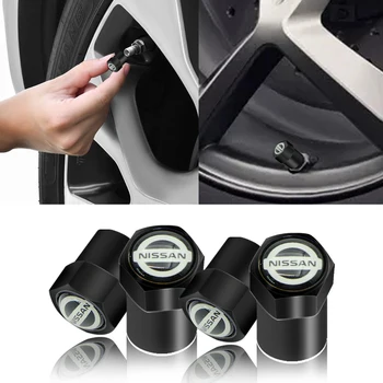 

4 pieces fashion black car wheel tire valves tire Air plugs holster For Nissans Nismo X-trail Almera Qashqai Tiida Teana