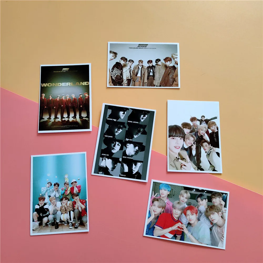 16 шт./компл. Kpop Ateez фотоальбом фото ломо карты плакат K-pop ATEEZ c Новые поступления YEO SANG MINGI