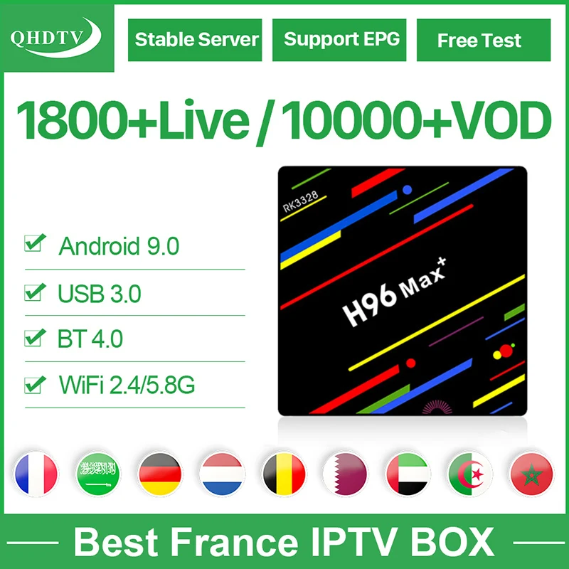 

H96 Max plus Android 9.0 TV Box BT4.0 Smart TV Box 2.4G5.8G WIFI USB3.0 Set Top Box H.265 4K Media Player H96 TV Box Android 9.0