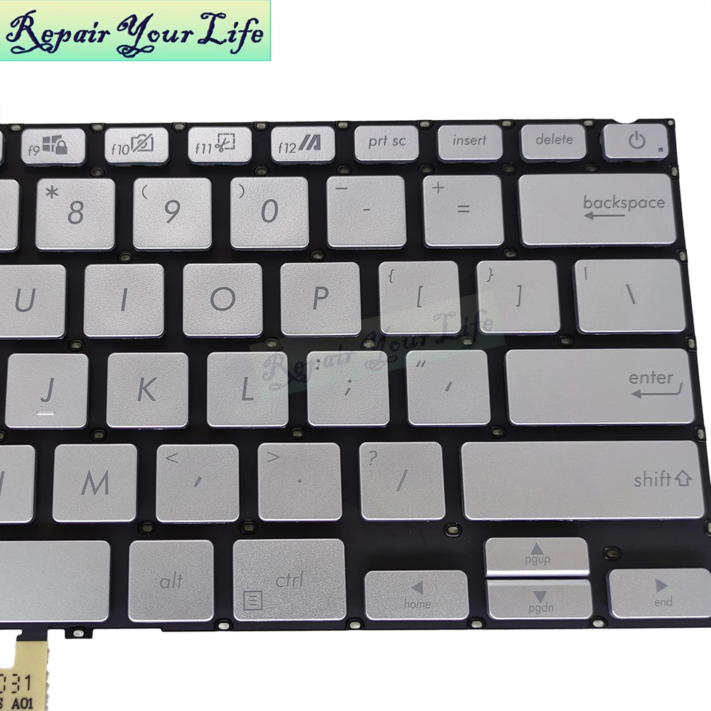 Teclados de Substituição para Asus Vivobook S14 S432 S432fa S432fl Prata dos Eua sem Luz de Fundo 0knb0 212gus00 - Imagem 5