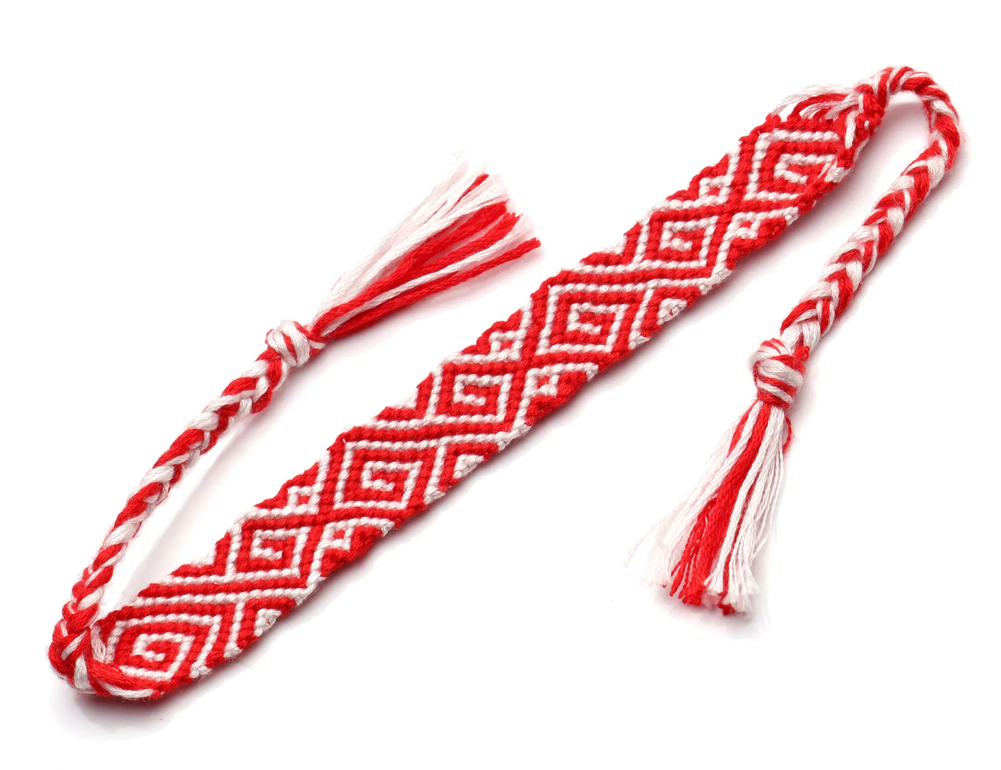 Золотой цвет Boho два цвета греческая волна тканый браслет дружбы для женщин мужчин Цыганский красный белый зеленый тон натуральный пляж ручной работы ювелирные изделия подарок - Окраска металла: Золотой цвет